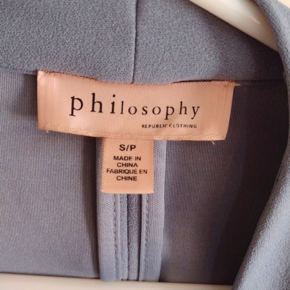 Blue Philosophy Republic open Lightweight Blazer Size Small - Picture 2 of 6